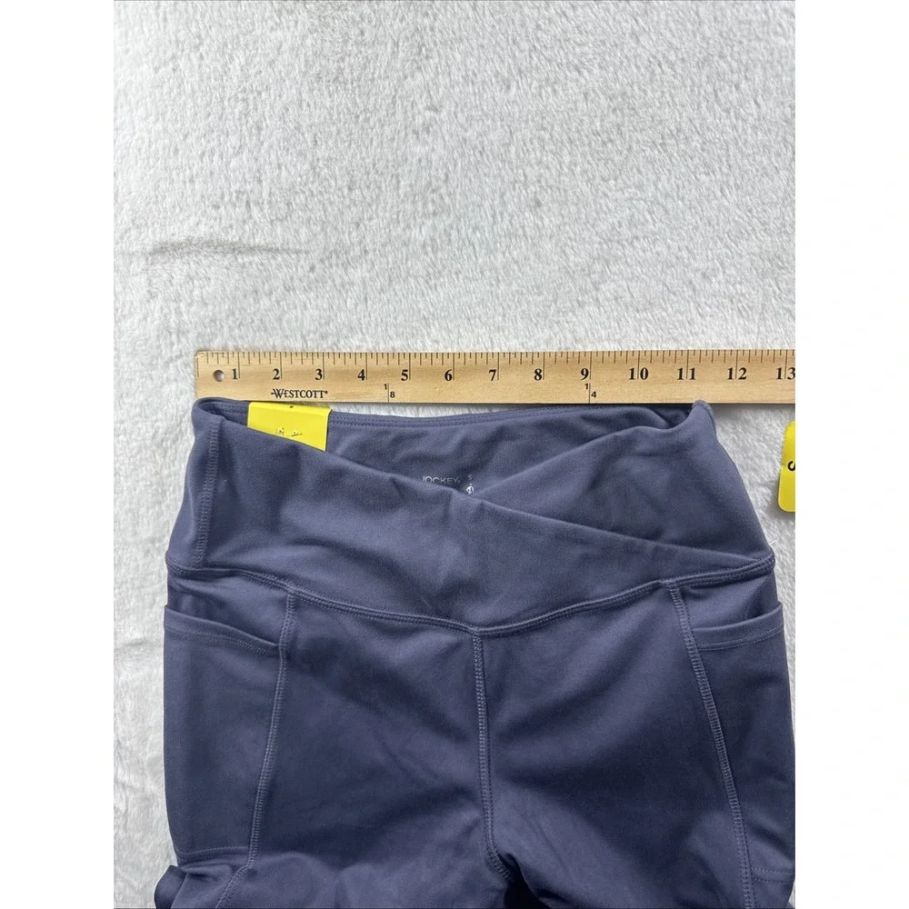 Jockey Crosswaist High Rise Yoga Pants, Women's Portland Plum Size Small - Picture 3 of 9